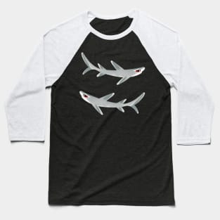 White Tip Reef Shark Baseball T-Shirt